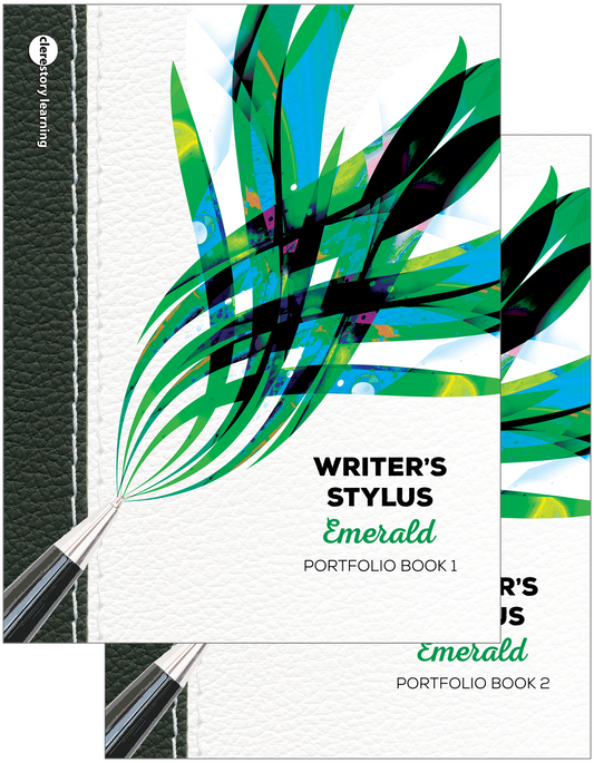 Writer's Stylus: Emerald – Student Portfolio Book 1 & 2