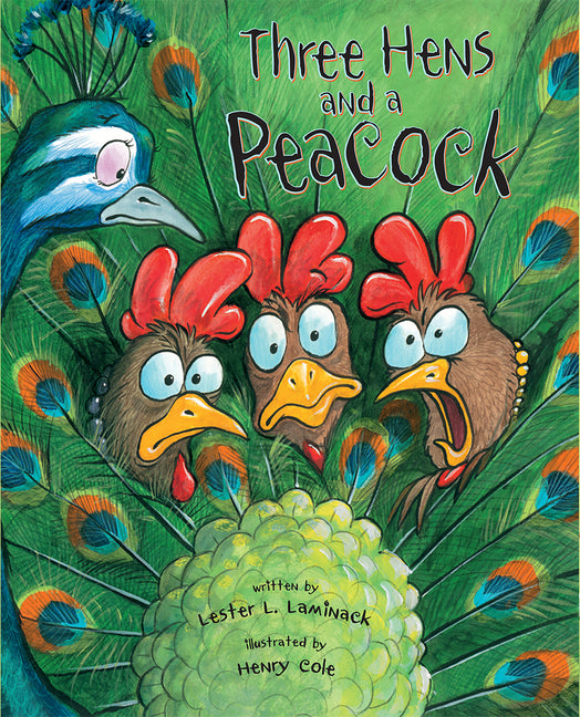 Three Hens and a Peacock - Ingram